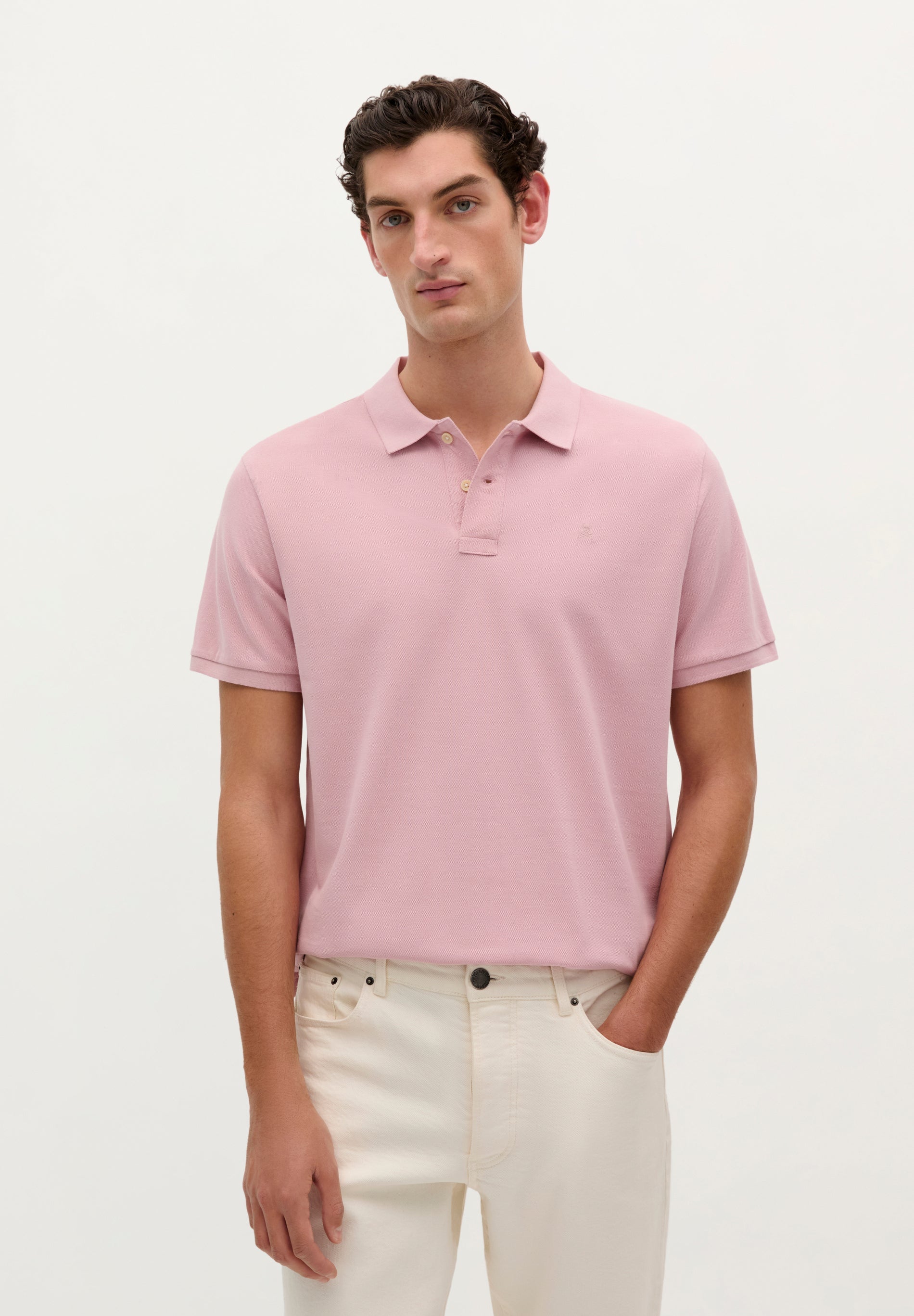 BASIC-POLOSHIRT MIT TOTENKOPF