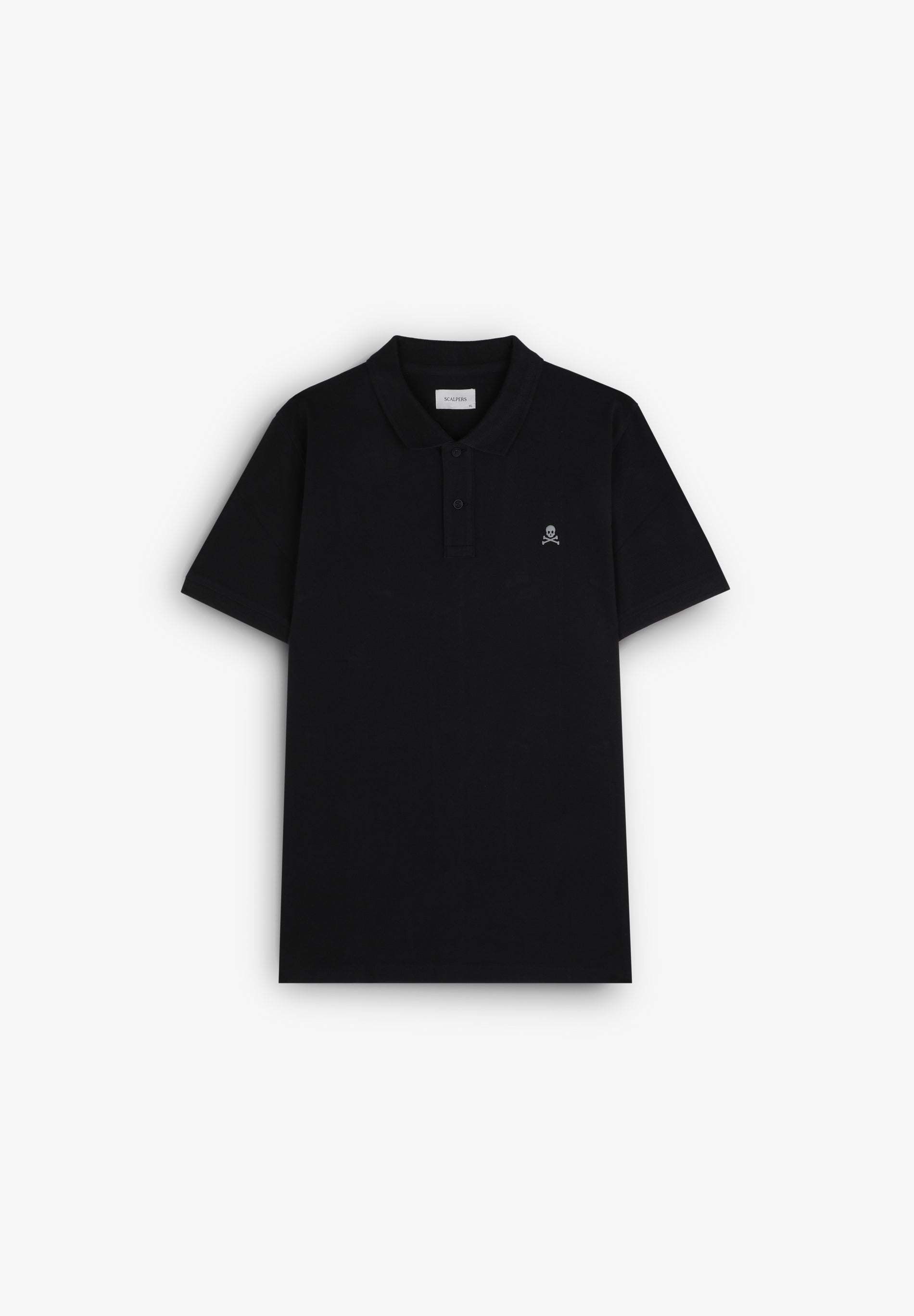 POLOSHIRT MIT FARBLICH ABGESETZTEM TOTENKOPF