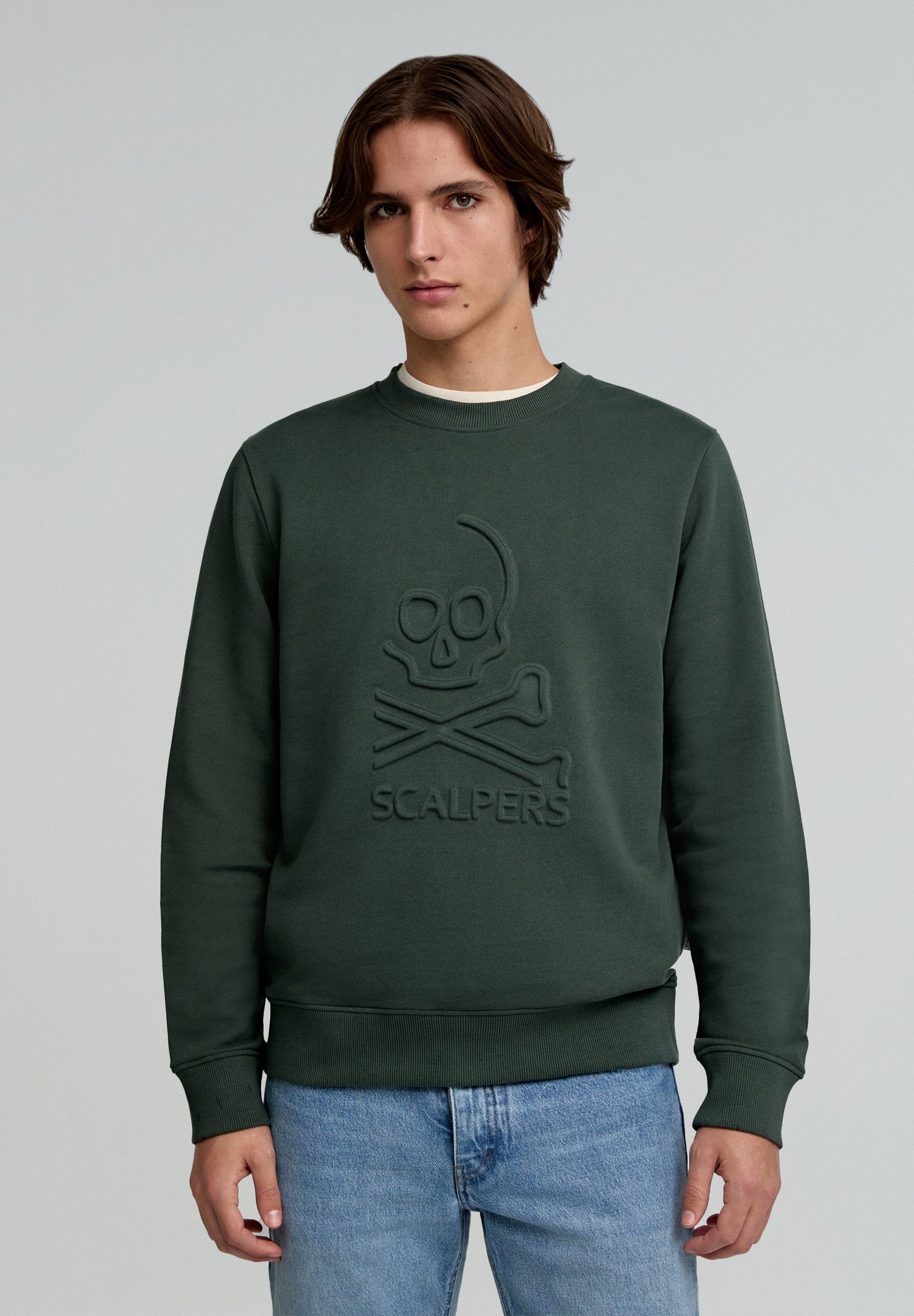 SWEATSHIRT MIT LOGO IM RELIEF