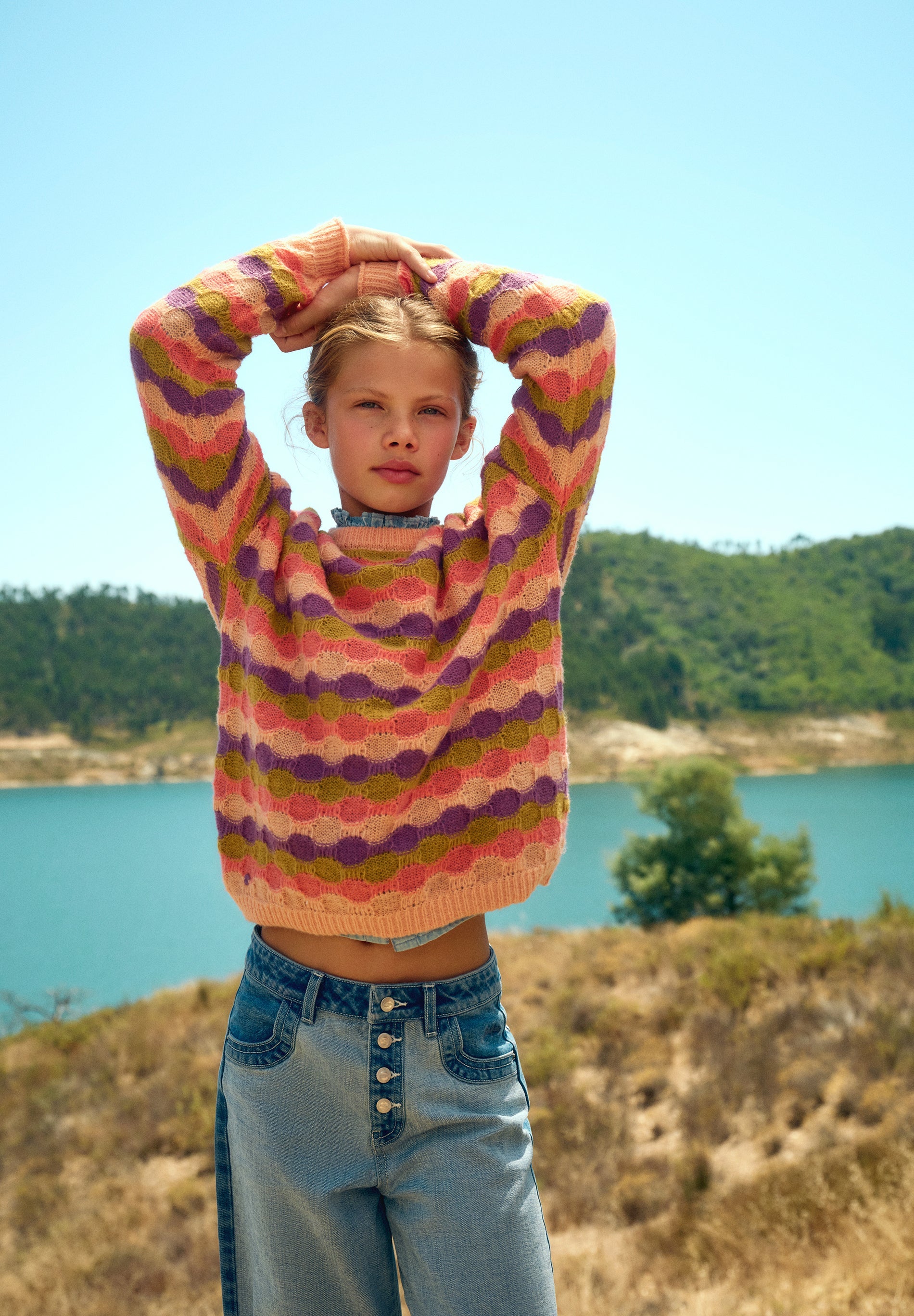 STRICKPULLOVER MIT STREIFEN