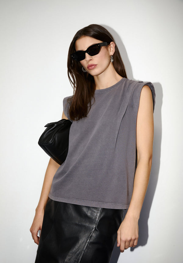 SHIRT MIT ZIERFALTEN