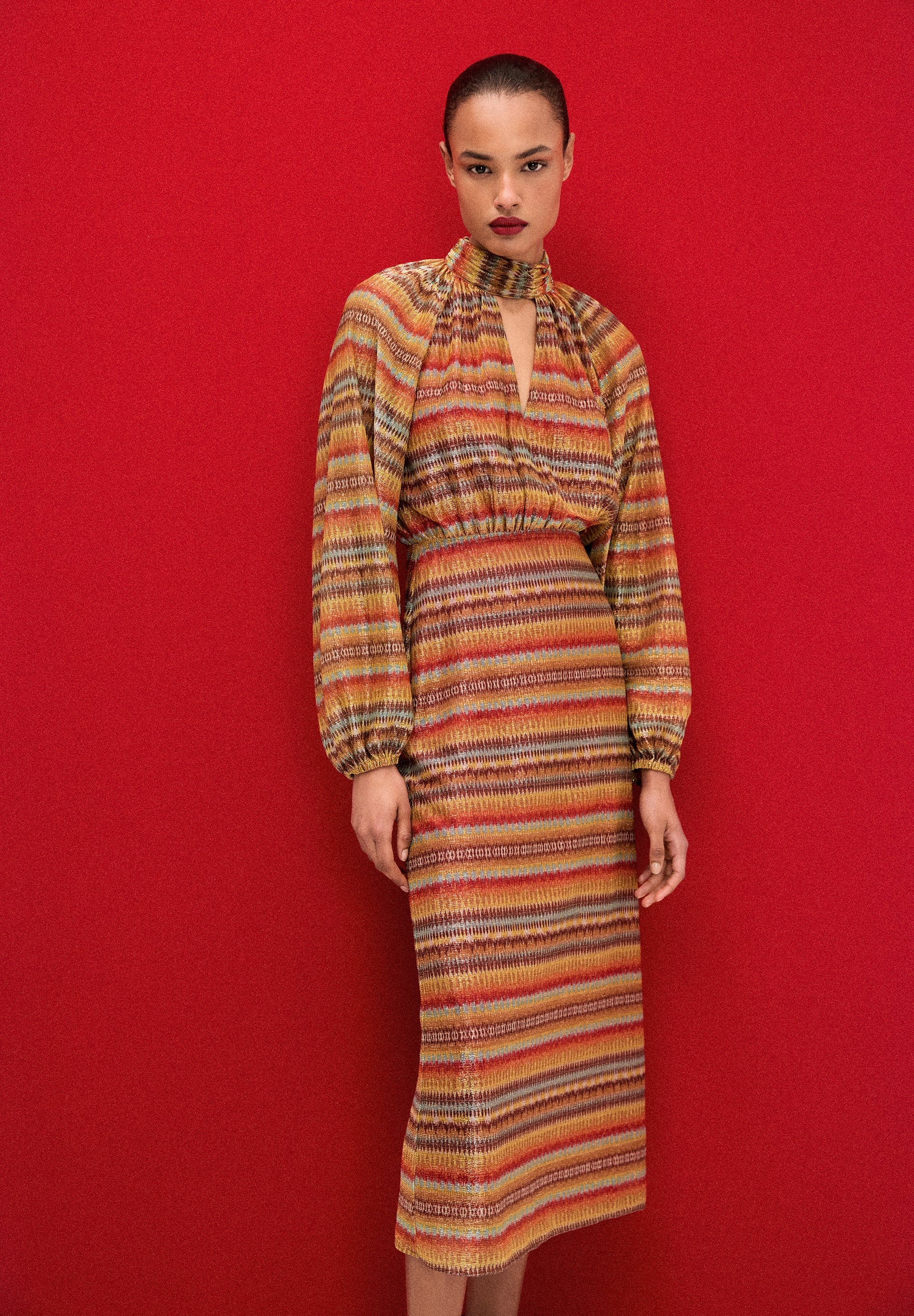 SCETNIC LUREX MESH DRESS