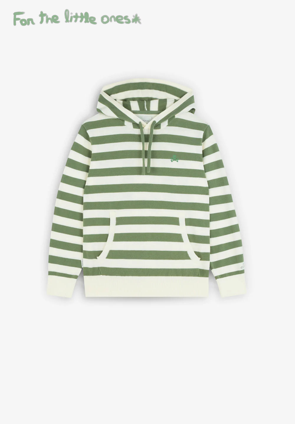 PULLOVER MIT STREIFEN UND KAPUZE