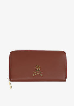BRIEFTASCHE MIT METALL-TOTENKOPF